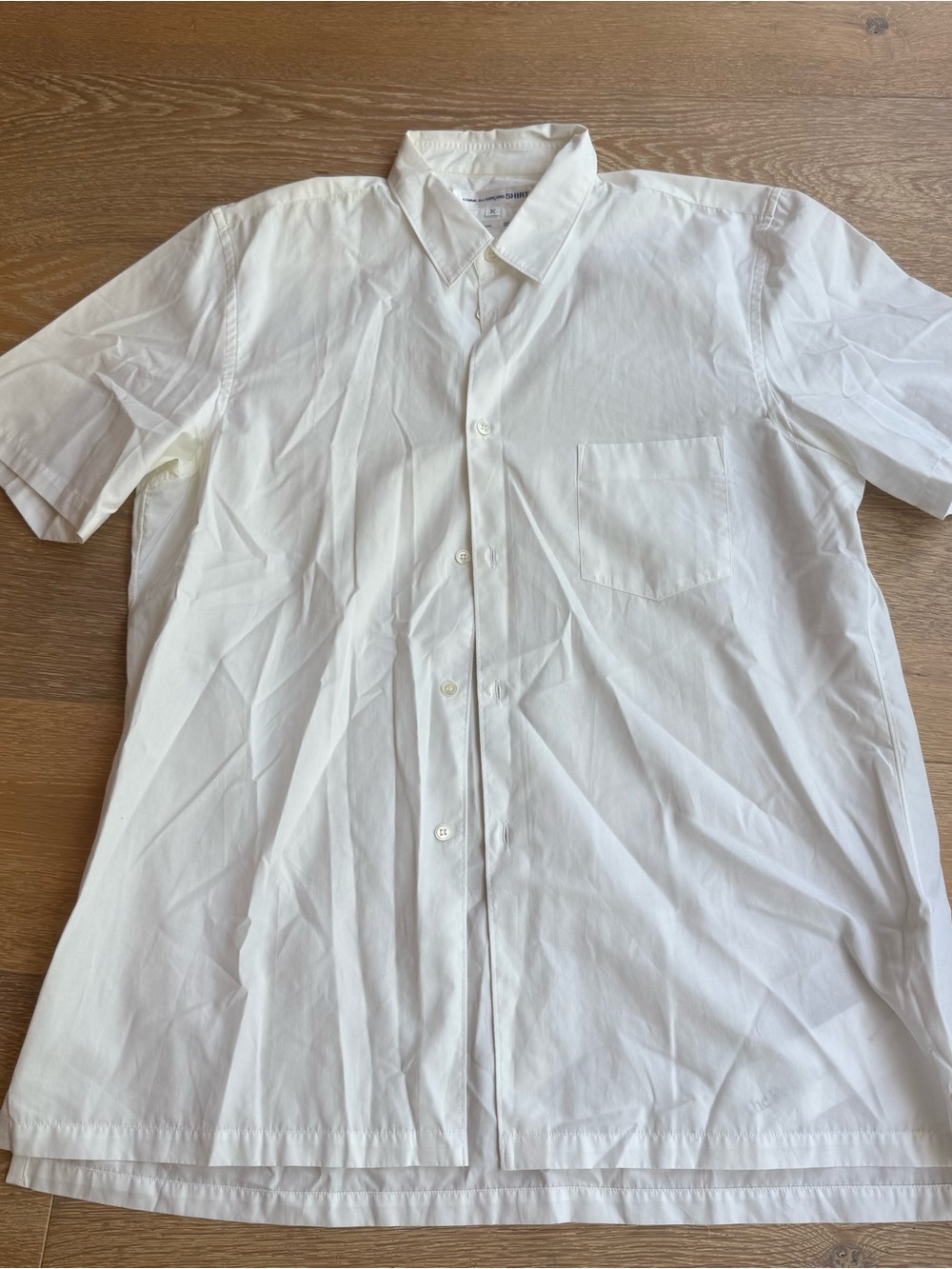 Comme des Garçons white short-sleeve button-down